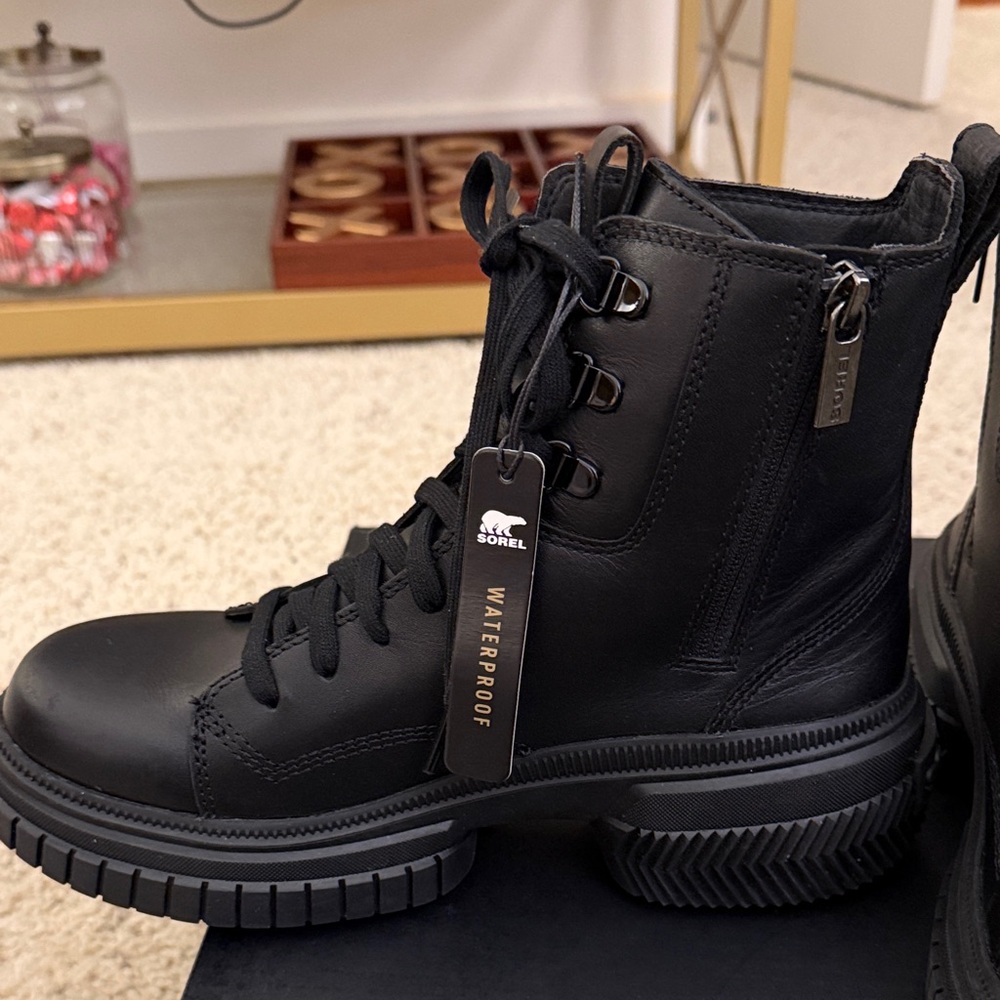 Sorel Black Combat Boots - Picture 2 of 5